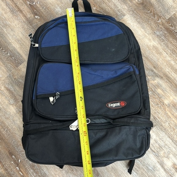 L’egent School Work Backpack Blue Black Multi Compartment Padded Back Straps - Picture 15 of 16